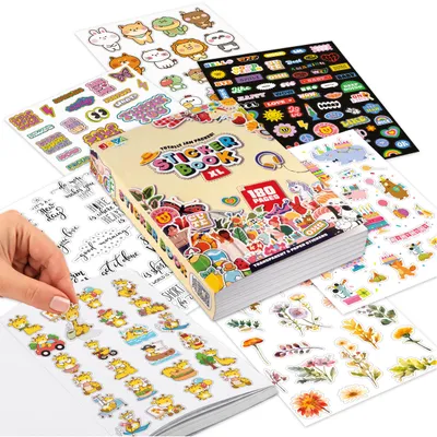 Produktbild von Joya Kreatives Stickerbuch XL – 7.500 Aufkleber für Journaling, Scrapbooking, Bullet Journal und Planer-Dekoration