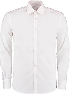 Produktbild von Kustom Kit Slim Fit Business Herren Langarm Hemd, Größe:16.5 (42cm), Farbe:Weiß