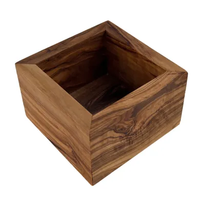 Produktbild von Büroklammernhalter "My Office" Kompakte Ablage 8 x 8 x 5 cm, aus Olivenholz