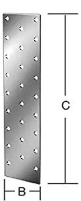 Immagine prodotto di Piastra forata H240xL80xS2mm zincata sendzimir
