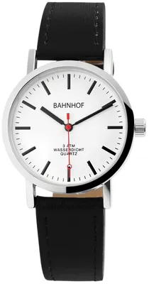 Produktbild von Bahnhof Herrenuhr mit Kunstlederionsarmband
