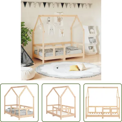 Produktbild von The Living Store Kinderbett 70x140 cm Massivholz Kiefer