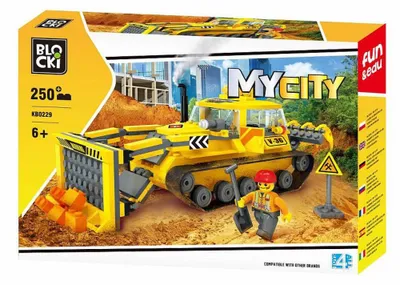 Obrázek produktu pro BLOCKI MyCity Stavební buldozer Stavebnice Vozidlo Hračka 250 dílů