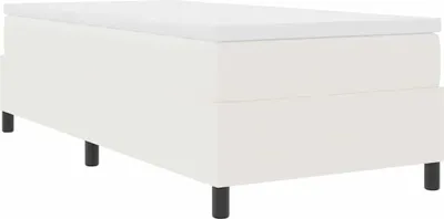 Obrázek produktu pro vidaXL Postel Box spring krémová a bílá 90 x 190 cm manšestrová tkanina