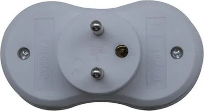 Image de Biplite murale 2 prises, 16A blanc