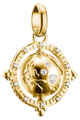 Produktbild von Thomas Sabo CC1348-M01-14 Charm-Anhänger Globus Goldfarben