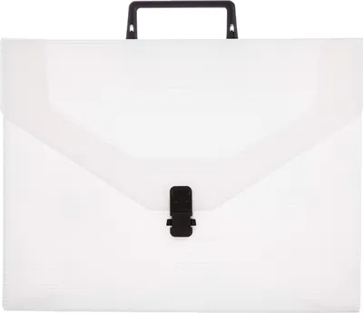 Produktbild von Fellowes M297 Weißer Polycart-Koffer 28x38x5 cm mit Griff und schwarzen Verschlüssen