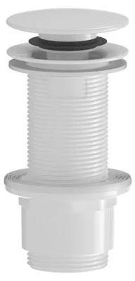 Obrázok produktu pre Umývadlová odpadová súprava 5/4", click-clack, veľká zátka, 10-80 mm, ABS/biela