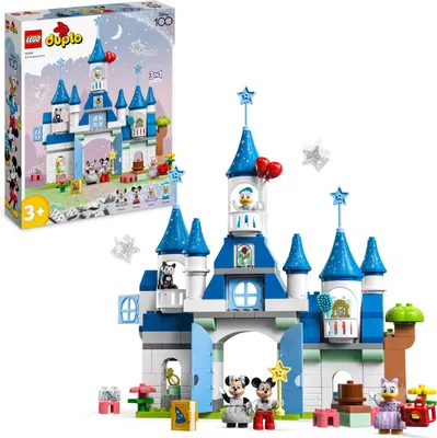 Image de LEGO 10998 DUPLO Disney Château magique 3 en 1, jeu de construction avec les personnages de Mickey Mouse, Minnie, Donald Duck et Daisy, pour les jeunes enfants et les enfants à partir de 3 ans, set du 100e anniversaire de Disney