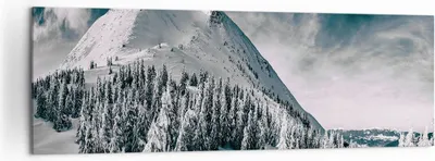Produktbild von Bild auf Leinwand - Leinwandbild - Einteilig - Dunkel Himmel Berg - 160x50cm - Wand Bild - Wanddeko - Wandbilder - Leinwanddruck - Bilder - Wanddekoration - Leinwand bilder - Wandbild - AB160x50-4459