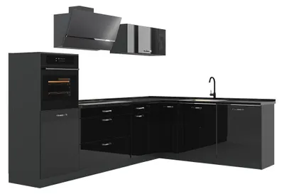 Imagen del producto de Cocina esquinera Vicco R-Line brillo intenso/Antracita 287 x cm sin encimera, Model 66760