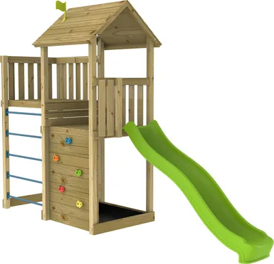 Produktbild von TP Toys Wolkenkratzer 2 Holz Spielturm Garten mit Rutsche