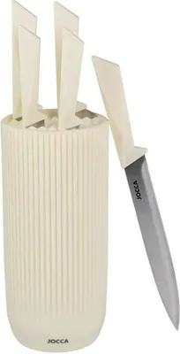 Produktbild von Messerset 5-teilig JOCCA, Polypropylen Block, Beige, Küchenmesser Set