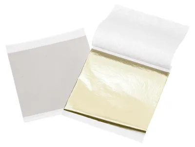 100 Folienblätter 8,9x8,9 cm Champagnersilber für Basteln