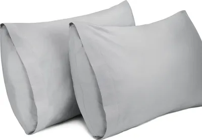 Obrázok produktu pre 2 ks poťahov na vankúš, 100% bavlna, priedušné, rozmery 40 x 60 cm, svetlosivá farba