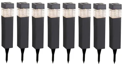 Produktbild von LED Solarlampen, IP44, grau, H 38,5cm, 8er Set