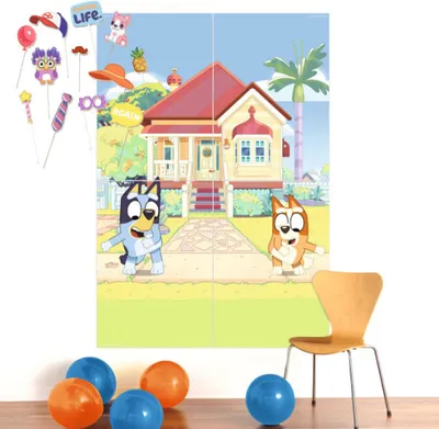 Produktbild von Bluey Joke Wanddekorationsset mit 4 Foto-Requisiten