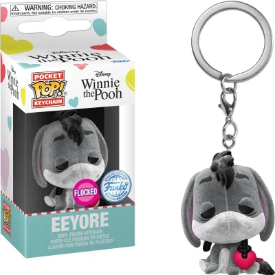 Produktbild von Winnie the Pooh - Eeyore   Flocked - Schlüsselanhänger Funko Pocket POP! Keychain