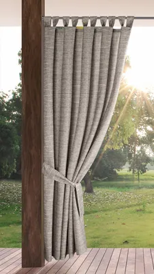 Zdjęcie produktu dla Zasłona ogrodowa GARDEN 155x220 brązowa rzep szelki wodoodporna