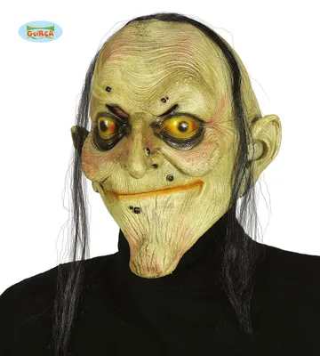 Produktbild von gruselige Hexen Latex Maske für Halloween Hexenmaske