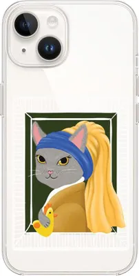 Zdjęcie produktu dla Silikonowe etui do iPhone'a 13 Mini, przezroczyste, wzór designerski