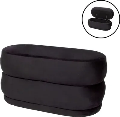 Produktbild von Milton & Oldbrook Samt pouf + Aufbewahrungsbox Catania Schwarz