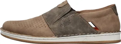Produktbild von Rieker Herren Slipper Halbschuh Lochmuster Stretch 05455, Größe:44 EU, Farbe:Braun