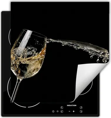 Produktbild von DarHaus Herdabdeckplatte 50x52 cm Anti Rutsch Matte Aufrollbar, schwarz - Wein