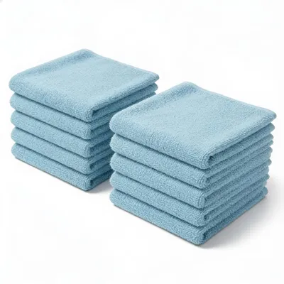 Produktbild von 10-teiliges Set von Schulhandtüchern, Größe 30x50 cm, blau