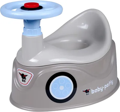 Image de Pot pour enfant - Pot de propreté - Apprentissage de la propreté - Dossier haut - 43 x 31 x 28 cm - Gris