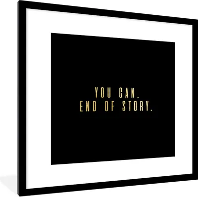 Produktbild von MuchoWow® Gerahmtes Poster Zitate - Motivation - Gold - Schwarz 40x40 cm - Poster mit Schwarzem Bilderrahmen Wandposter Rahmen Foto Bilder - Poster - Plakat im Rahmen