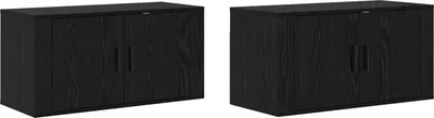 Immagine prodotto di Set Mobile TV da Parete 2 pcs Rovere Nero 80 x 34,5 x 40 cm