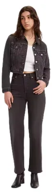Produktbild von Levi's Ribcage Straight Jeans Damen, Black (0134), 26W / 27L