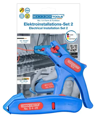 Elektro-Installationsset 2 Abisolierzangen 5 Kabelmesser S 4-28