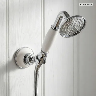 Produktbild von PaulGurkes Retro Handbrausenset Nostalgie Handbrause Brausehalter Duschschlauch