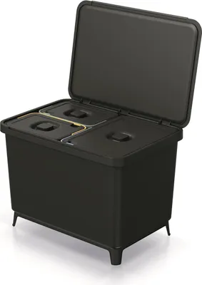Zdjęcie produktu dla Kosz na śmieci Prosperplast SYSTEMA 1x23l + 2x10l czarny