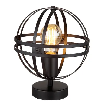 Produktbild von Tischleuchte, Metall, Kugel, Industrial, schwarz, D 20 cm