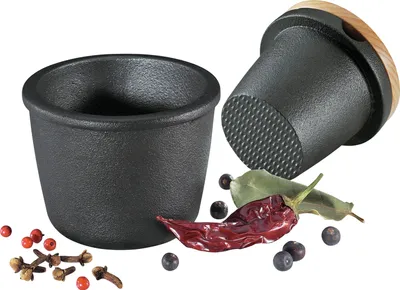 Produktbild von ZASSENHAUS Mörser Gusseisen schwarz 3teilig
