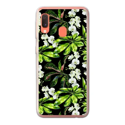 Produktbild von MuchoWow® Handyhülle Schutzhülle Hülle für Samsung Galaxy A20e Blatt - Orchidee - Muster Silikon Softcase Handy Hülle - Abdeckung
