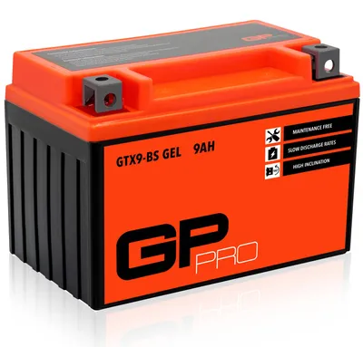Image de Batterie gel GP-PRO GTX9-BS, 12 V, 9 Ah, 120 A, batterie de démarrage pour moto