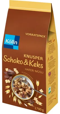 Obrázok produktu pre Kölln Čokoláda a sušienky Ovesné müsli Čokoláda a maslové sušienky 1700g