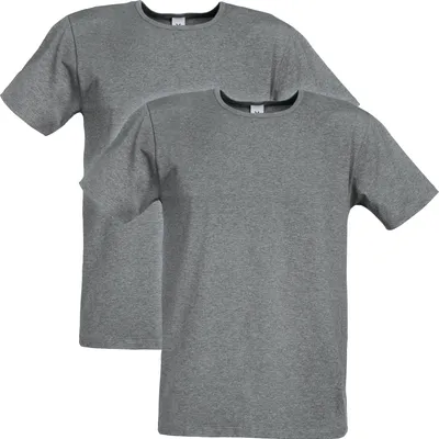 Produktbild von Erwin Müller Herren-Unterhemd, 1/2-Arm 2er-Pack grau meliert 8
