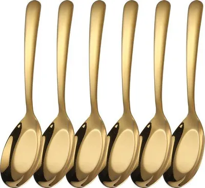 Produktbild von Edelstahl-Suppe-Löffel-Set 6-teilig hochglanzpoliert