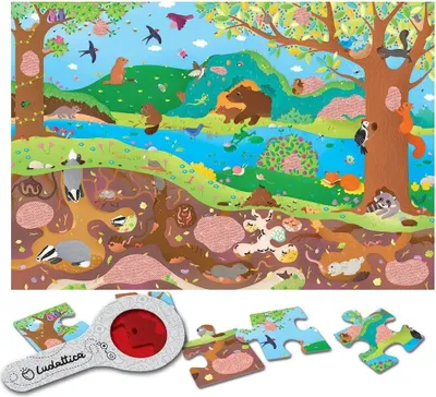 Produktbild von Ludattica Geheimes Auf Und Ab Puzzle 24 Stücke Mehrfarbig  Mehrfarbig One Size