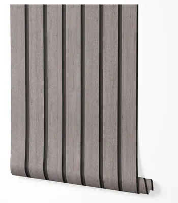 Produktbild von Selbstklebende Tapete Möbelfolie Holzoptik Grau Lamellen 3D Wandpaneel Effekt Moderne Tapete für Wohnzimmer Schlafzimmer Flur Büro Industrial Skandinavisches Design 5m x 0,5m