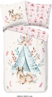 Produktbild von Good Morning Bettwäsche-Garnitur Boho Farbe Multi Größe 135x200+80x80