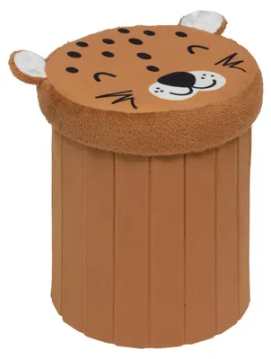 Produktbild von Kindersitzsack leopard faltbar "anoki" orange d30x36cm  - Atmosphera créateur d'intérieur