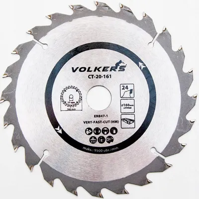 Obrázek produktu pro Volkers Kotoučová pila na dřevo 160x20mm T24 HM