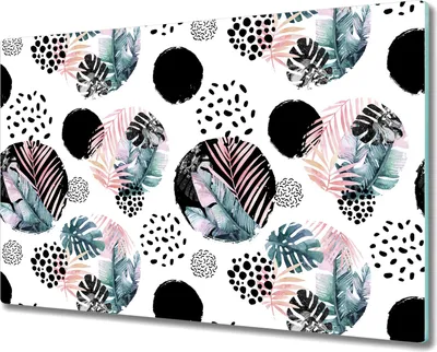 Produktbild von Glas-Herdabdeckplatte Glaskeramikkochfeld-Abdeckung Spritzschutz - 80x52 cm - Exotisch Abstraktion
