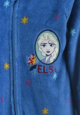 Produktbild von Frozen - Die Eiskönigin Mädchen Schlafanzug Kinder Pyjama Overall Jumpsuit Elsa, Farbe:Blau, Größe:104